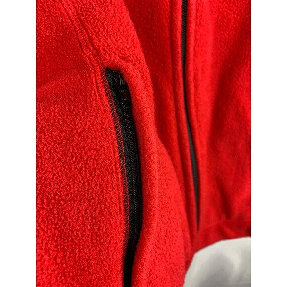 Eddie Bauer Red Zip-Up Fleece Vest Womens Medium Polyester Viscose Blend - Picture 5 of 5